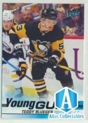 2019-20 Upper Deck Series 1 Young Guns Rookie #231 Teddy Blueger Penguins